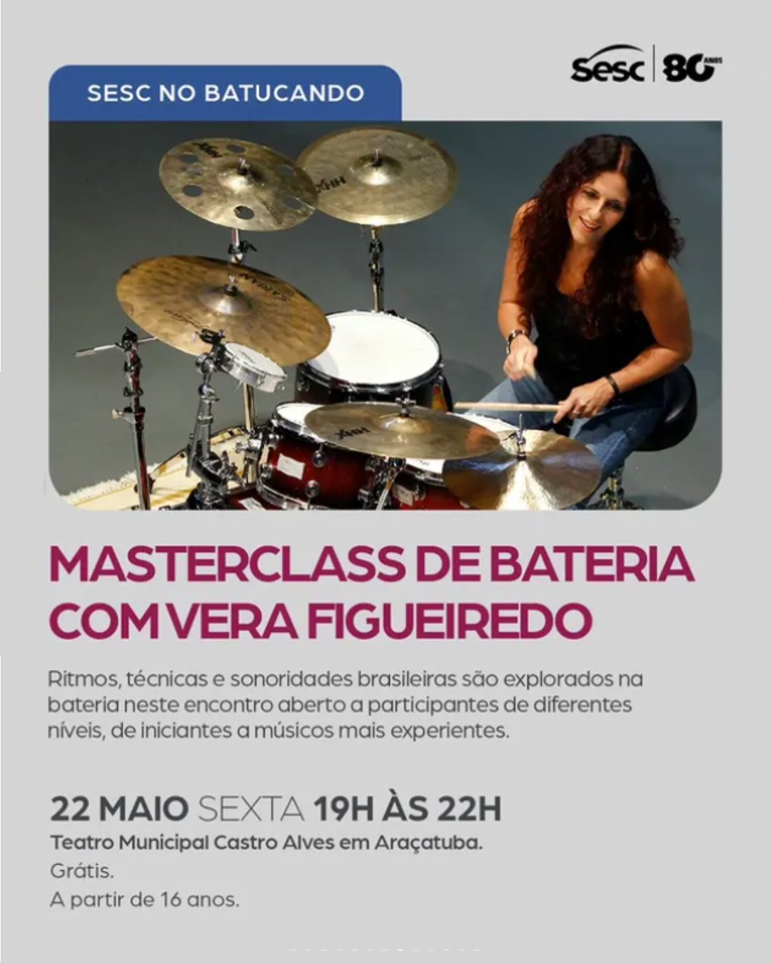 Masterclass de bateria | SESC Araçatuba